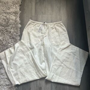 Garage White Millie Linen pants